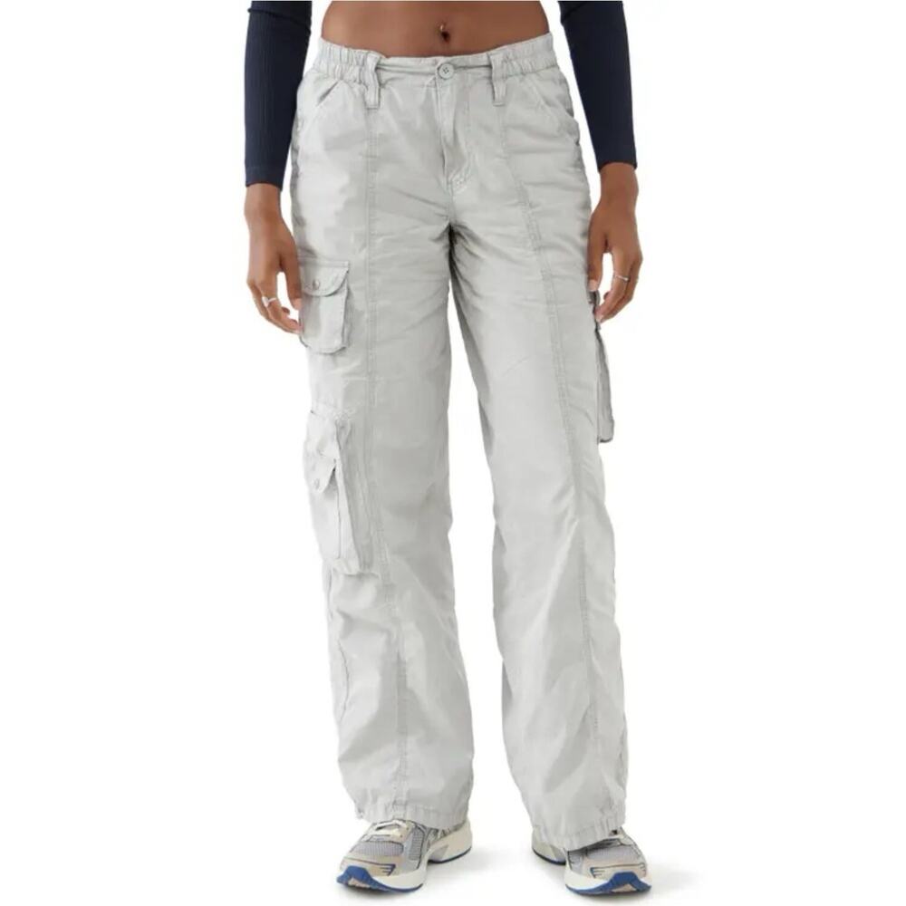 BDG Urban Outfitters Y2K Womens Sz XS Multi-Pocket Cargo Pants Low Rise Wide Leg